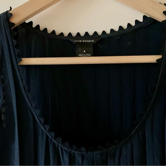 Deep Dark Navy Silk Club Monaco Dress, size 4 - Picture 5 of 6